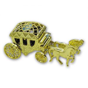Item # 163G - Bruidskoets Goud - Ca. 10x6 cm - Kunststof - 6 St